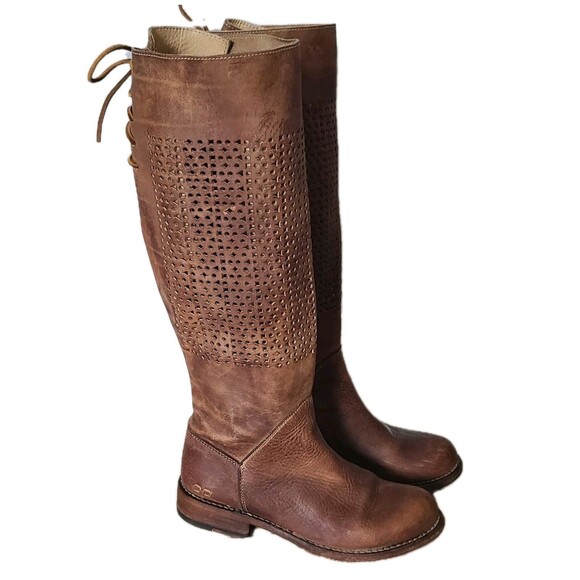 Bed Stu Tall Riding Boots Womens sz 7 Brown Cambridge Distressed Leather Rustic - Picture 5 of 10